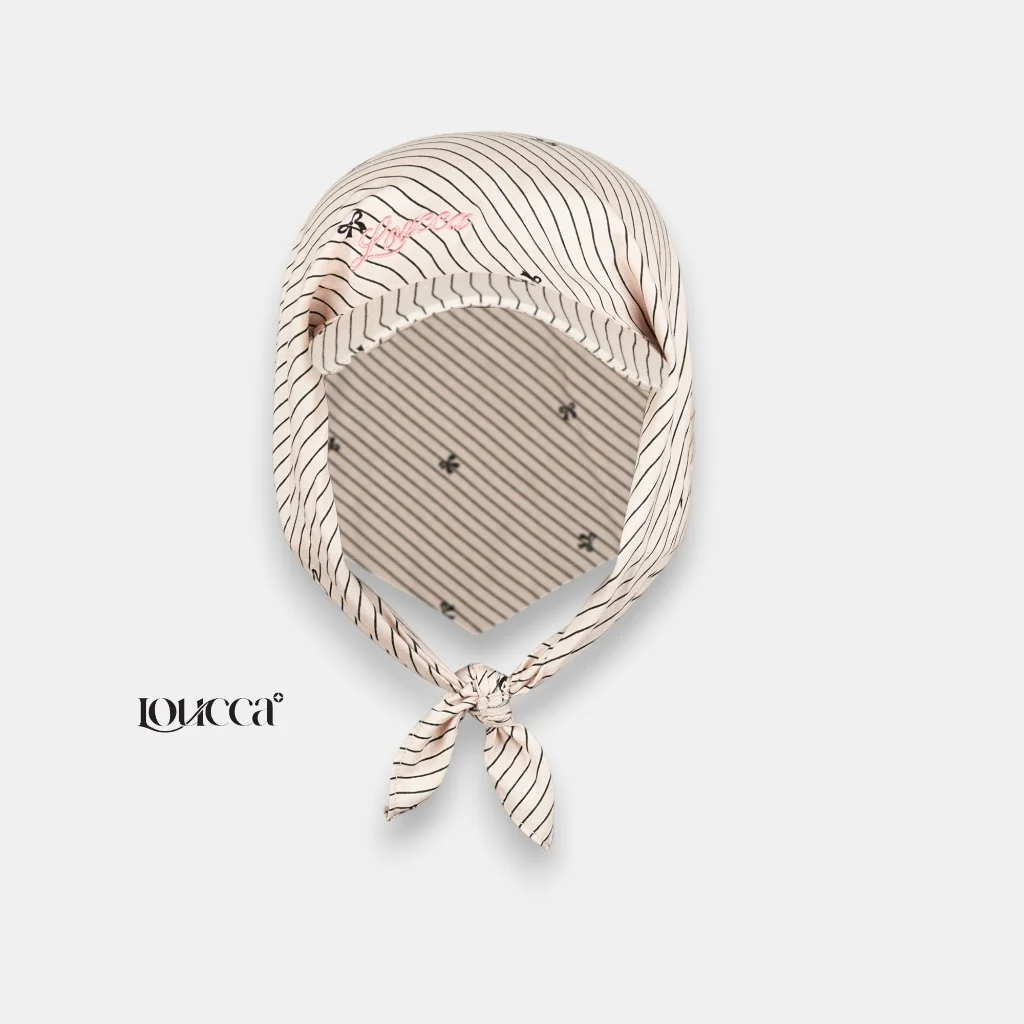 Bandana Caps Mora — Cream Stripe