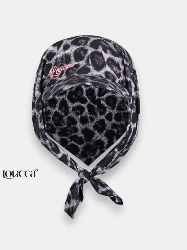 Bandana Caps Mora — Grey Leopard