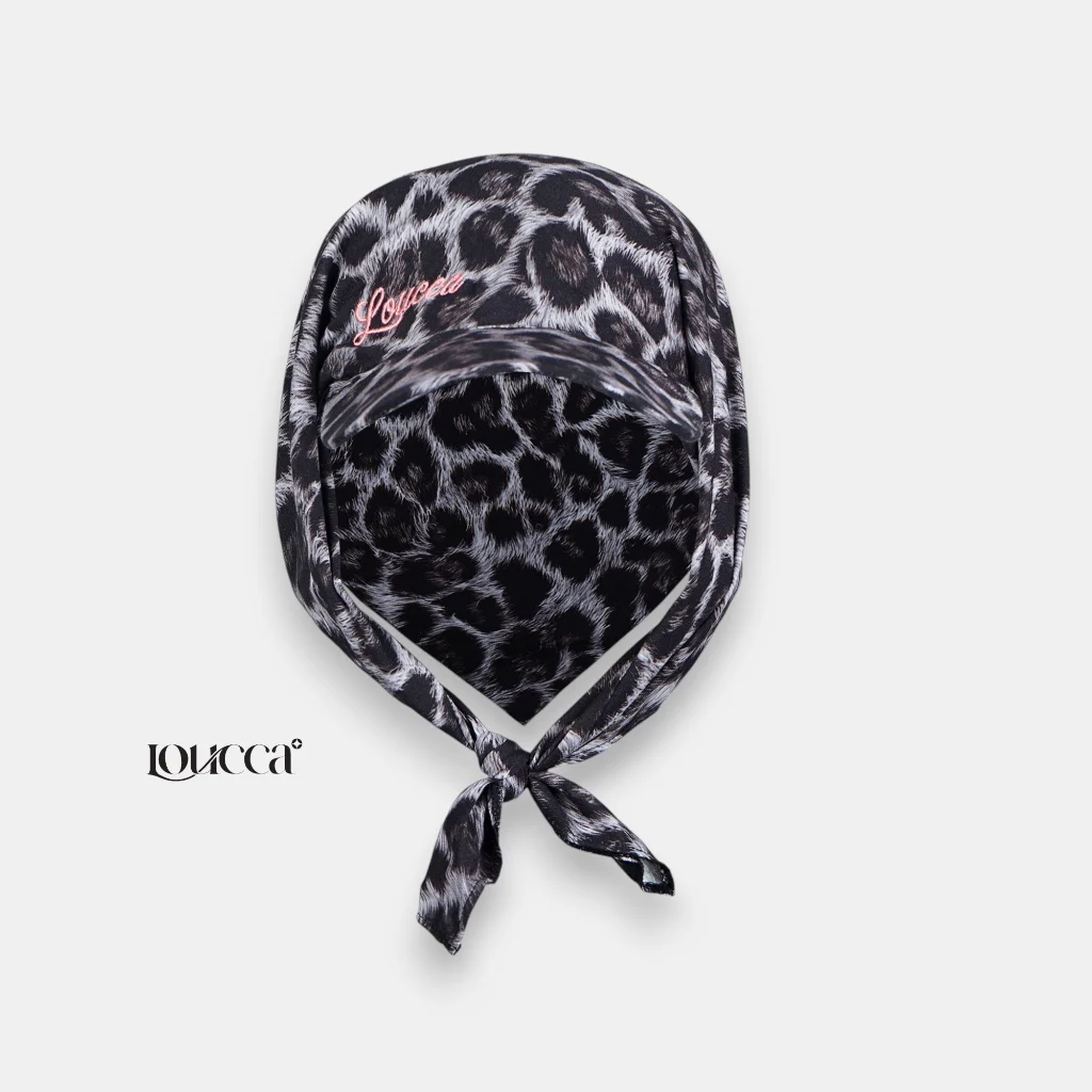 Bandana Caps Mora — Grey Leopard