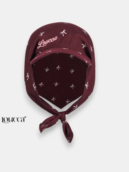 Bandana Caps Mora — Maroon Bow