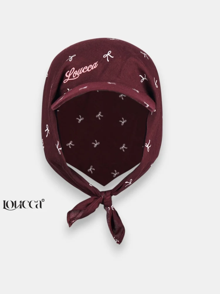 Bandana Caps Mora — Maroon Bow