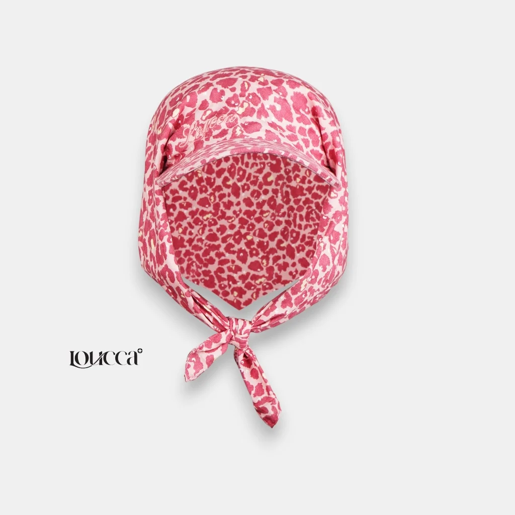 Bandana Caps Mora — Pink Leopard